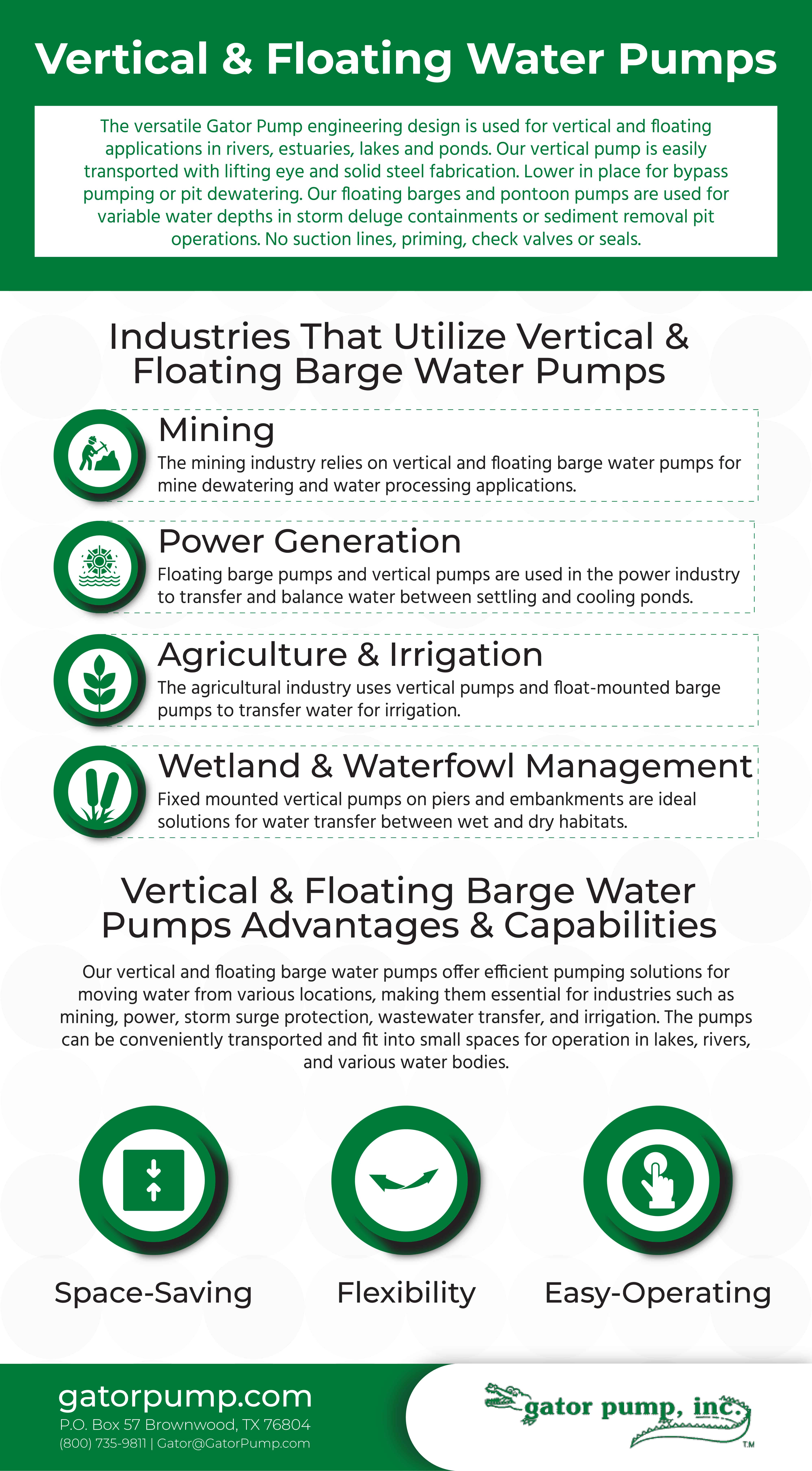 Vertical & Floating Barge Water Pumps Advantages and Capabilities